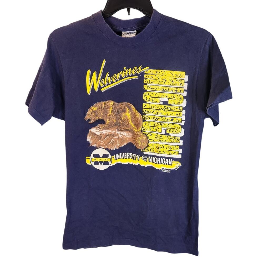 Vintage 90s Single Stitch Michigan Wolverines T men's large